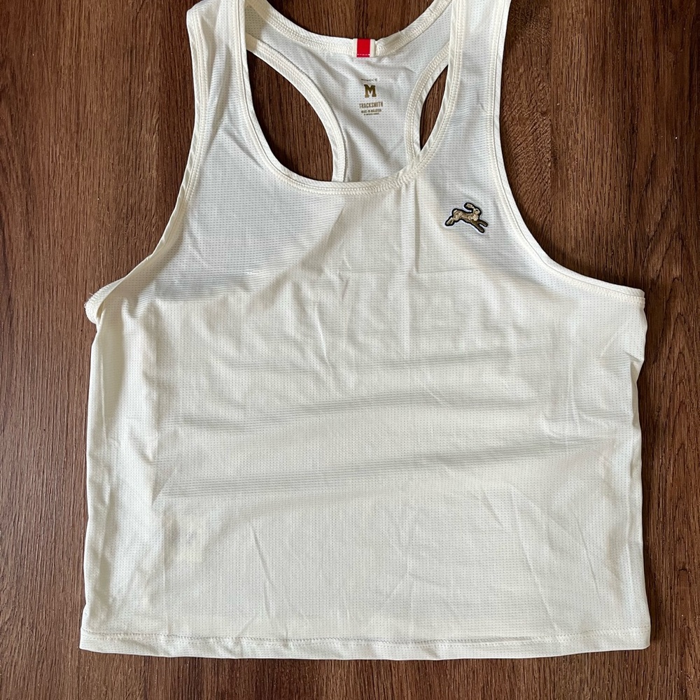 Ivory Tracksmith Crop Tank Top